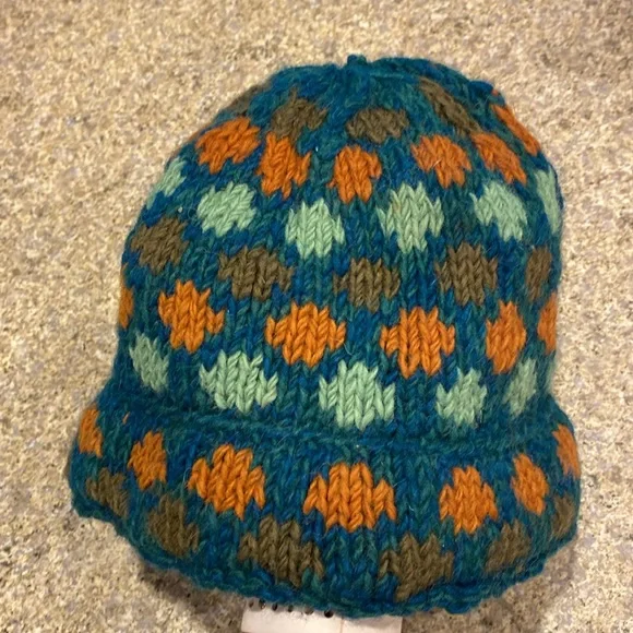 Rising Tide Nepal Wool Knit Hat Fleece Lined Winter - Picture 8 of 15